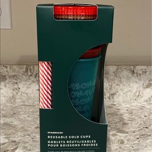 Starbucks 2019 Holiday Reusable Cold Cups W/ Straw